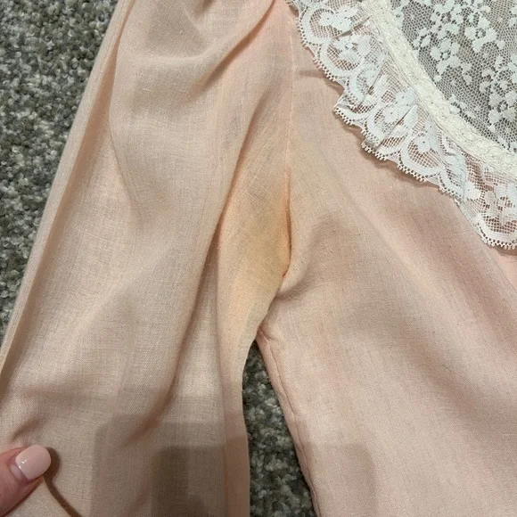 Gunne Sax Blouse Peach - Picture 2 of 4